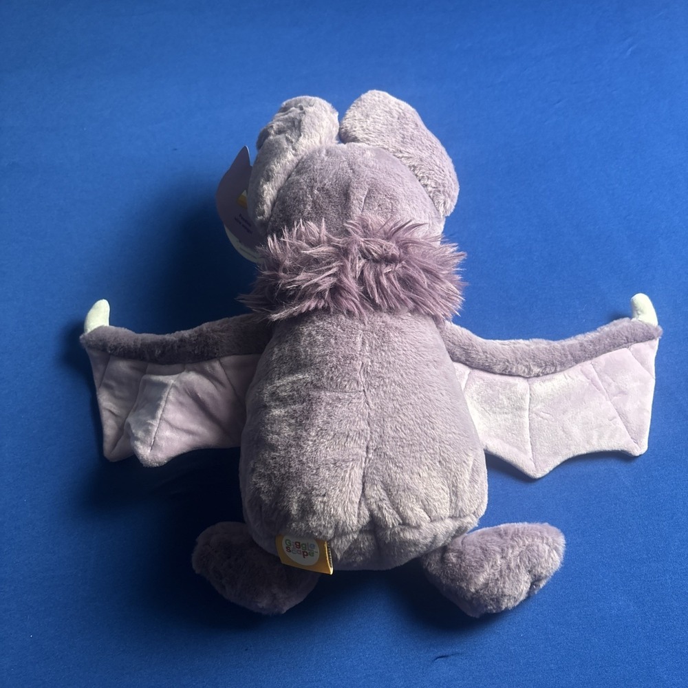 Gigglescape Halloween Purple Plush Bat 18in Posable Wings Stuffed Animal NEW - Picture 6 of 12